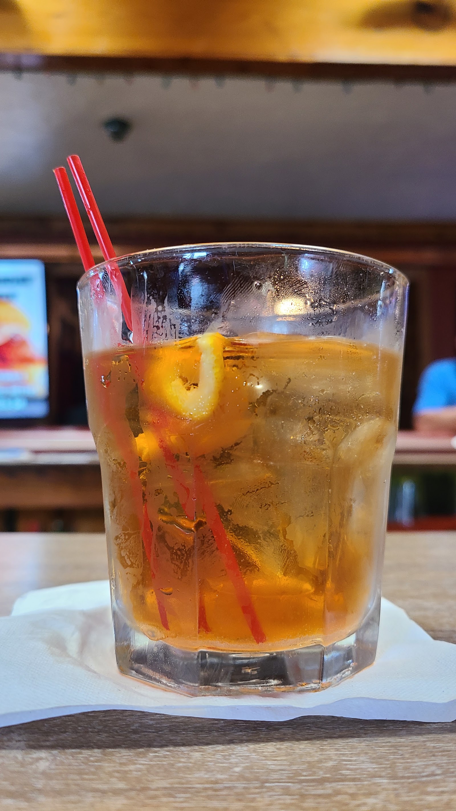 An old fashioned from behind the bar